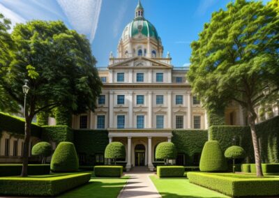 palacio dentro de un parque